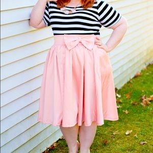 Society Plus Whimsy Bow Skirt in Blush